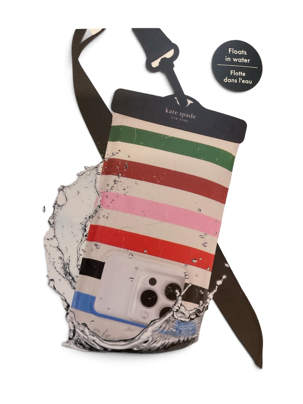 kate spade Multicolor Striped Floating Phone Pouch